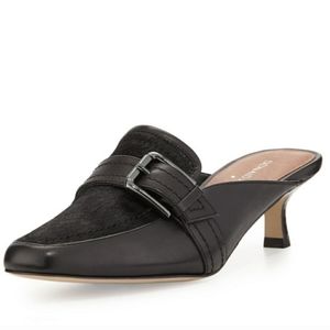 Donald J Pliner Sierra Calf-Hair Kitten Heel Mules